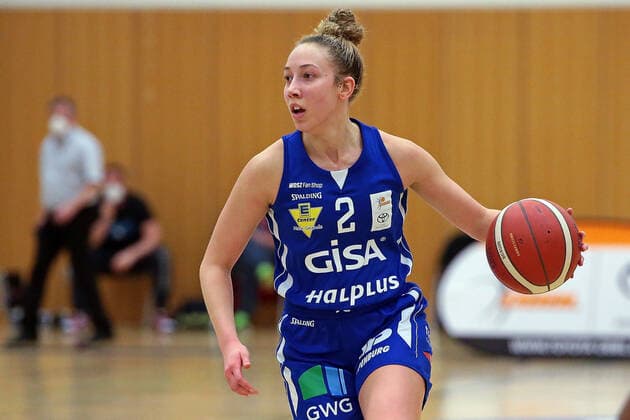20 02 2021, xovx, Basketball Damen 1 Bundesliga, BC Pharmaserv Marburg GISA Lions SV Halle Darien Huff Gisa Lions SV Halle Marburg Sporthalle Georg Gaßmann Stadion Hessen Germany EN
