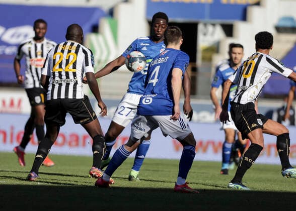 Sissoko Ibrahima 27 FOOTBALL : Strasbourg vs Angers - Ligue 1 Uber Eats - 21 02 2021 ElyxandroCegarra Panoramic 