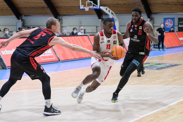 Barmer 2 Basketball Bundesliga ProB, Rheinstars Koeln vs ETV Hamburg, 21 02 2021 Karl Mamady Dia RheinStars Koeln 11 , Barmer 2 Basketball Bundesliga ProB, Rheinstars Koeln vs ETV Hamburg on 21 02 2021 in the Basketball Campus Koeln in Koeln North Rhine Westphalia Copyright: xBEAUTIFULxSPORTS Mueller-Laschetx