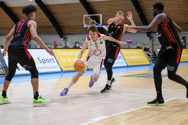 Barmer 2 Basketball Bundesliga ProB, Rheinstars Koeln vs ETV Hamburg, 21 02 2021 Thomas Michel RheinStars Koeln 7 , Barmer 2 Basketball Bundesliga ProB, Rheinstars Koeln vs ETV Hamburg on 21 02 2021 in the Basketball Campus Koeln in Koeln North Rhine Westphalia Copyright: xBEAUTIFULxSPORTS Mueller-Laschetx
