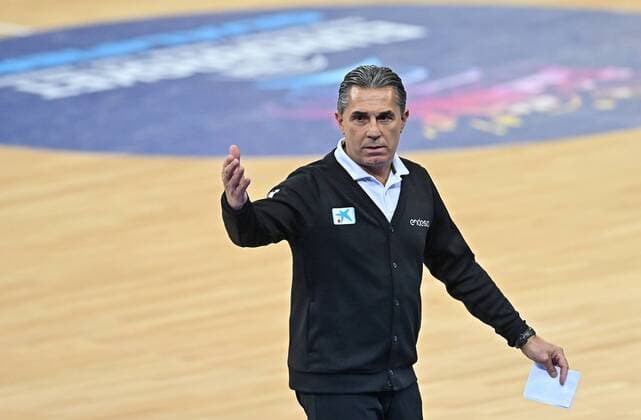 2021.02.21 Gliwice Koszykowka Mezczyzn Kwalifikacje Mistrzostw Europy FIBA EuroBasket 2022 Hiszpania - Izrael N z Emocje reakcja Sergio Scariolo Foto Lukasz Sobala PressFocus 2021.02.21 Gliwice Basketball Men s FIBA EuroBasket 2022 Qualifiers Spain - Israel Emocje reakcja Sergio Scariolo Credit: Lukasz Sobala PressFocus NEWSPIX.PL --- Newspix.pl  20210221PF_LS035