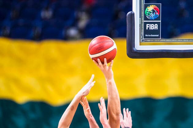 2021-02-22 Vilnius Lithuania. National teams of Belgium and Czech Republic play FIBA Eurobasket 2022 qualifier group C match in Vilnius on Monday 22 of February 2022. Vilnius Lithuania KKF20210222_3105  Copyright: xKarolisxKavolelisx FIBA basketball Lithuania