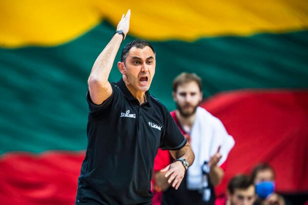 2021-02-22 Vilnius Lithuania. National teams of Belgium and Czech Republic play FIBA Eurobasket 2022 qualifier group C match in Vilnius on Monday 22 of February 2022. Vilnius Lithuania KKF20210222_3089  Copyright: xKarolisxKavolelisx FIBA basketball Lithuania