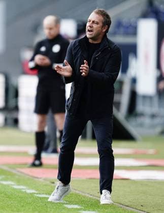 Football coach Hans Dieter Hansi Flick Bayern Frankfurt, 20 02 2021, football, Bundesliga, Eintracht Frankfurt FC Bayern Muenchen Frankfurt Poolfoto Wagner Witters Pool Witters ,EDITORIAL USE ONLY