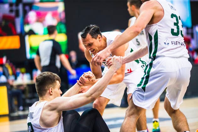 2021-02-22 Vilnius Lithuania. National teams of Lithuania and Denmark play FIBA Eurobasket 2022 qualifier group C match in Vilnius on Monday 22 of February 2022. Vilnius Lithuania KKF20210222_3151  Copyright: xKarolisxKavolelisx FIBA basketball Lithuania