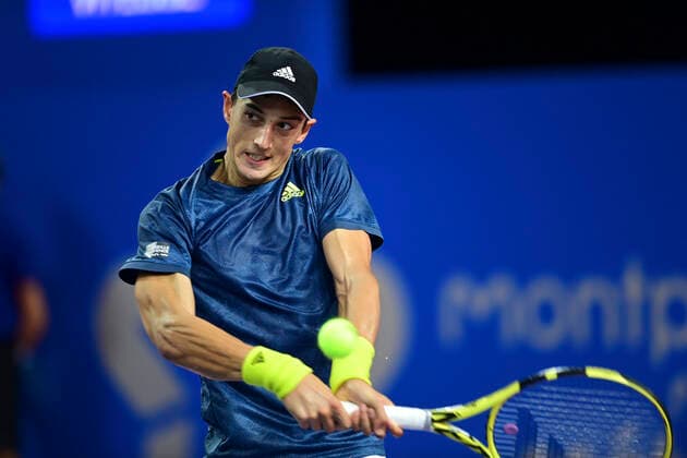 Antoine Hoang (Fra) TENNIS : Open Sud de France 2021 - Montpellier - 22 02 2021 JBAutissier Panoramic 