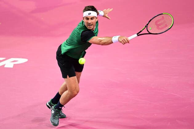 Norbert Gombos (Svk) TENNIS : Open Sud de France 2021 - Montpellier - 22 02 2021 JBAutissier Panoramic 