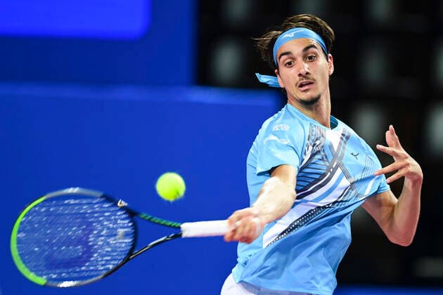 Lorenzo Sonego (Ita) TENNIS : Open Sud de France 2021 - Montpellier - 22 02 2021 JBAutissier Panoramic 