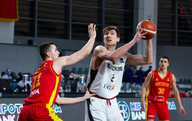 Andreas Seiferth of Germany, FIBA EuroBasket 2022 Qualifiers, 22 February, 22 02 2021 Montenegro vs Germany, Basketball, FIBA EuroBasket 2022 Qualifiers, 20 February, 22 02 2021 Podgorica Copyright: xEIBNER NikolaxKrsticx EP_EER