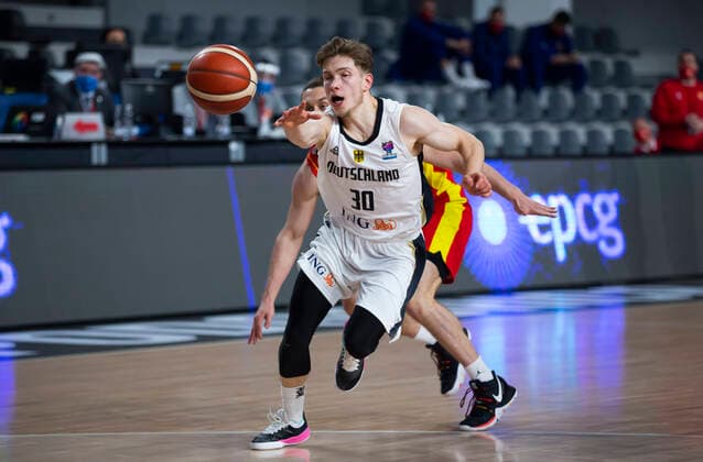 Bennet Hundt of Germany, FIBA EuroBasket 2022 Qualifiers, 22 February, 22 02 2021 Montenegro vs Germany, Basketball, FIBA EuroBasket 2022 Qualifiers, 20 February, 22 02 2021 Podgorica Copyright: xEIBNER NikolaxKrsticx EP_EER