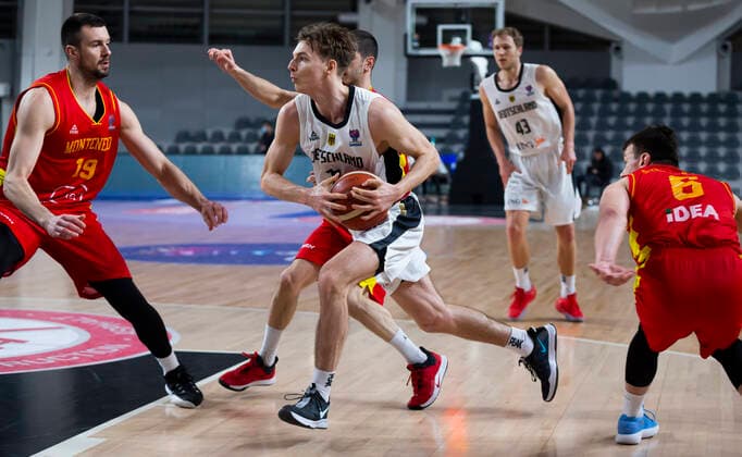 Justus Hollatz of Germany, FIBA EuroBasket 2022 Qualifiers, 22 February, 22 02 2021 Montenegro vs Germany, Basketball, FIBA EuroBasket 2022 Qualifiers, 20 February, 22 02 2021 Podgorica Copyright: xEIBNER NikolaxKrsticx EP_EER