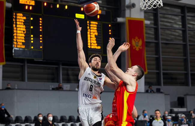 Ismet Akpinar of Germany, FIBA EuroBasket 2022 Qualifiers, 22 February, 22 02 2021 Montenegro vs Germany, Basketball, FIBA EuroBasket 2022 Qualifiers, 20 February, 22 02 2021 Podgorica Copyright: xEIBNER NikolaxKrsticx EP_EER