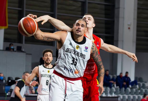 Maik Zirbes of Germany, FIBA EuroBasket 2022 Qualifiers, 22 February, 22 02 2021 Montenegro vs Germany, Basketball, FIBA EuroBasket 2022 Qualifiers, 20 February, 22 02 2021 Podgorica Copyright: xEIBNER NikolaxKrsticx EP_EER