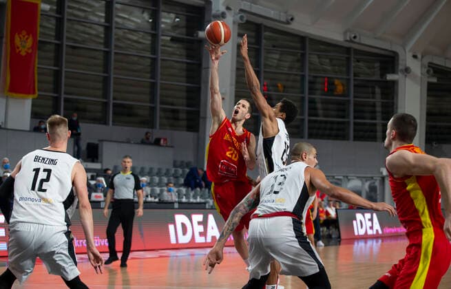 Nikola Ivanovic of Montenegro, FIBA EuroBasket 2022 Qualifiers, 22 February, 22 02 2021 Montenegro vs Germany, Basketball, FIBA EuroBasket 2022 Qualifiers, 20 February, 22 02 2021 Podgorica Copyright: xEIBNER NikolaxKrsticx EP_EER