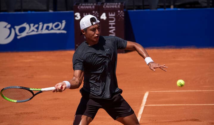 February 22, 2021, Cordoba Capital, Cordoba, Argentina: Tennis player Pedro Sakamoto (294) fell to tennis player Facundo Bagnis (127) who won 6-2 and 6-4. Cordoba Capital Argentina - ZUMAb196 20210222_zip_b196_002 Copyright: xDanielxBustosx