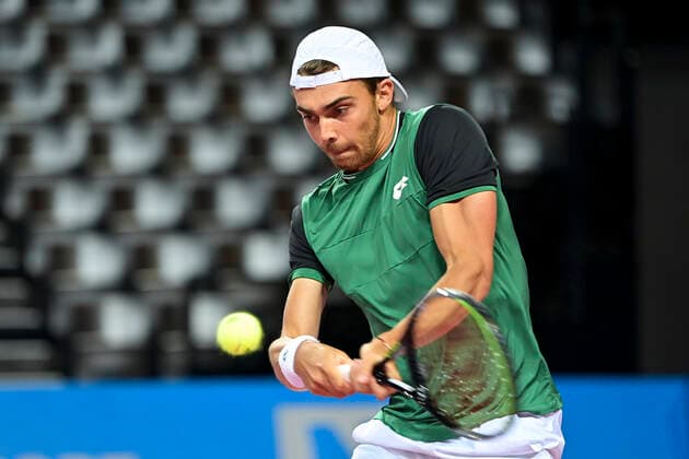 Benjamin Bonzi (Fra) TENNIS : Open Sud de France 2021 - Montpellier - 23 02 2021 JBAutissier Panoramic 