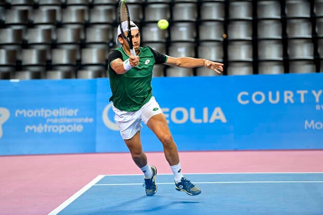 Benjamin Bonzi (Fra) TENNIS : Open Sud de France 2021 - Montpellier - 23 02 2021 JBAutissier Panoramic 