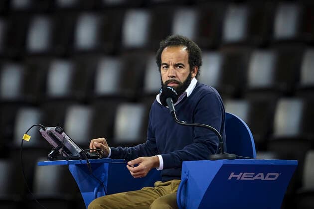 Kader Nouni - arbitre TENNIS : Open Sud de France 2021 - Montpellier - 23 02 2021 JBAutissier Panoramic 