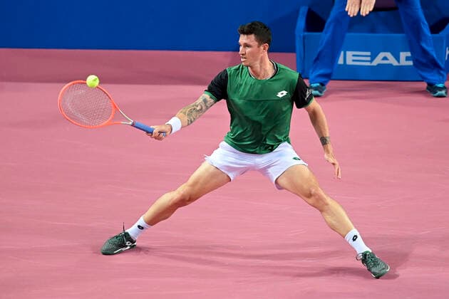 Dennis Novak (Aut) TENNIS : Open Sud de France 2021 - Montpellier - 23 02 2021 JBAutissier Panoramic 