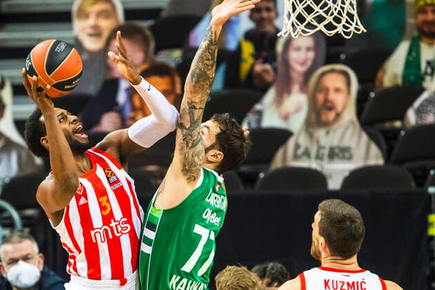 2021-02-23 Kaunas Lithuania. Zalgiris Kaunas plays vs Crvena Zvezda Belgrade Euroleague basketball game in Kaunas on Tuesday 23 of February 2022. Vilnius Lithuania KKF20210223_3226  Copyright: xKarolisxKavolelisx Euroleague basketball