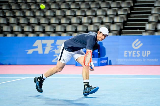 Andy Murray (Gbr) TENNIS : Open Sud de France 2021 - Montpellier - 23 02 2021 JBAutissier Panoramic 