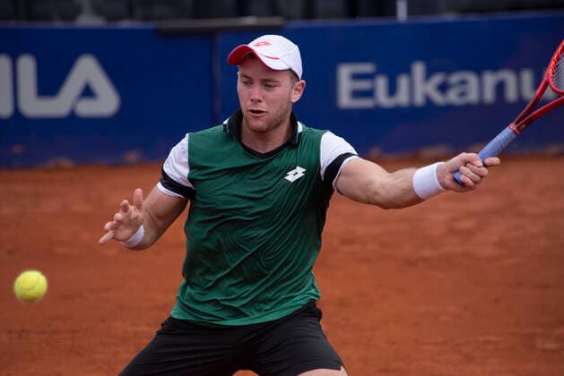 February 23, 2021, Cordoba Capital, Cordoba, Argentina: The player Dominik Koepfer (71)GER. Argentine tennis player Federico Coria (95) ARG beats him 6-1 and 6-4 against Dominik Koepfer (71) GER Cordoba Capital Argentina - ZUMAb196 20210223_zip_b196_024 Copyright: xDanielxBustosx