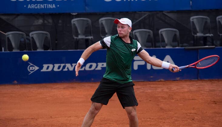February 23, 2021, Cordoba Capital, Cordoba, Argentina: The player Dominik Koepfer (71)GER. Argentine tennis player Federico Coria (95) ARG beats him 6-1 and 6-4 against Dominik Koepfer (71) GER Cordoba Capital Argentina - ZUMAb196 20210223_zip_b196_031 Copyright: xDanielxBustosx