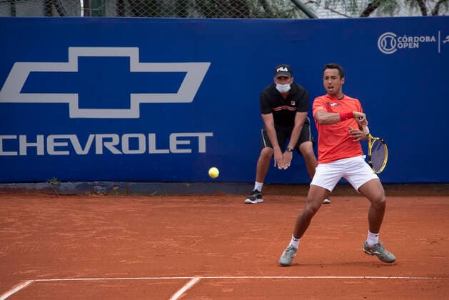February 23, 2021, Cordoba Capital, Cordoba, Argentina: Tennis player Hugo Dellien (112) BOL .Tennis players Hugo Dellien (112) of Bolivia and Italian Marco Cecchinato (79) compete for the second round at the Cordoba Open. Cordoba Capital Argentina - ZUMAb196 20210223_zip_b196_039 Copyright: xDanielxBustosx