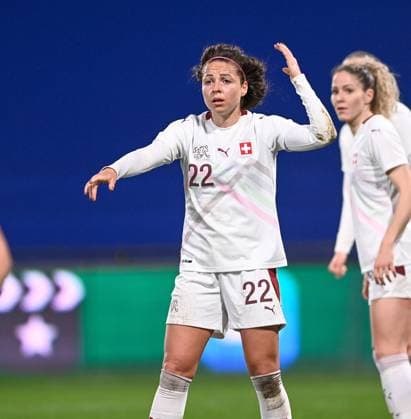 Longeville-les-Metz, France, Fe Swiss Vanessa Bernauer (22) pictured during the 2nd Womens International Friendly, Länderspiel, Nationalmannschaft game between France and Switzerland at Stade Saint-Symphorien in Longeville-les-Metz, France. Womens International Friendly - France vs Switzerland 