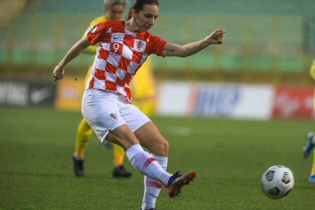 Croatia v Romania - UEFA Women s EURO 2022 Qualifying Round PULA, CROATIA - FEBRUARY 23: Ivana Rudelic of Croatia in action during UEFA Women s EURO 2022 qualifier group H match between Croatia and Romania at Stadion Aldo Drosina on February 23, 2021 in Pula, Croatia. SreckoxNiketic PIXSELL