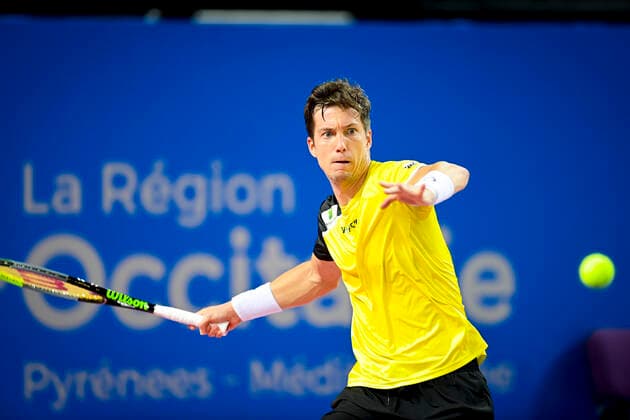 Aljaz Bedene (Slo) TENNIS : Open Sud de France 2021 - Montpellier - 24 02 2021 JBAutissier Panoramic 