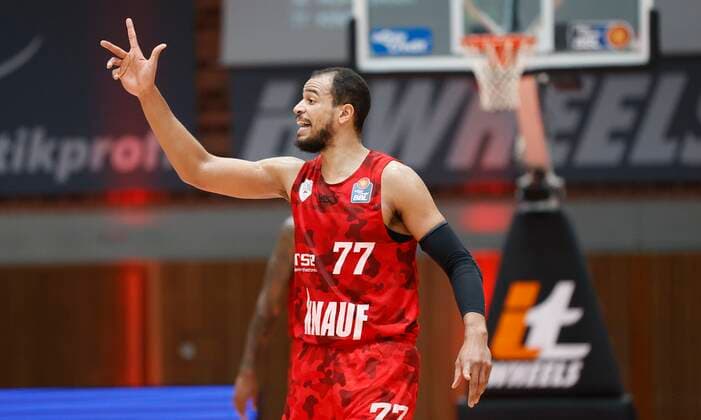 24 02 2021, Basketball, BBL 2020 2021, 17 matchday, s Oliver Wuerzburg JobStairs GIESSEN 46ers, GER, s Oliver Arena in Wuerzburg Picture Alex King s Oliver Wuerzburg , Copyright: HMBxMedia xHeikoxBecker