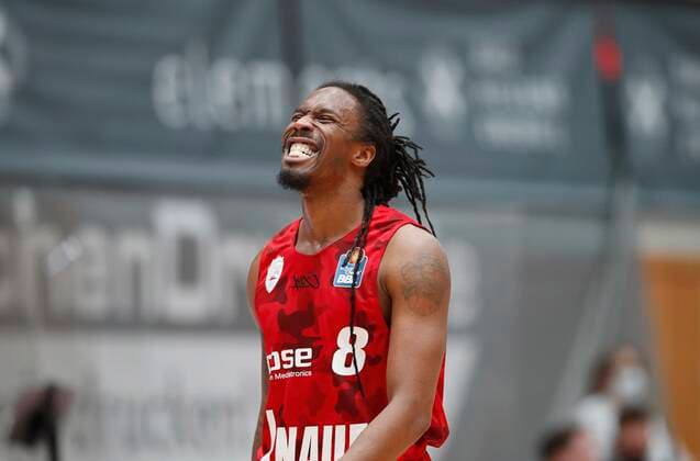 24 02 2021, Basketball, BBL 2020 2021, Matchday 17, s Oliver Wuerzburg JobStairs GIESSEN 46ers, GER, s Oliver Arena in Wuerzburg Picture Robert Lowery s Oliver Wuerzburg , Copyright: HMBxMedia xHeikoxBecker