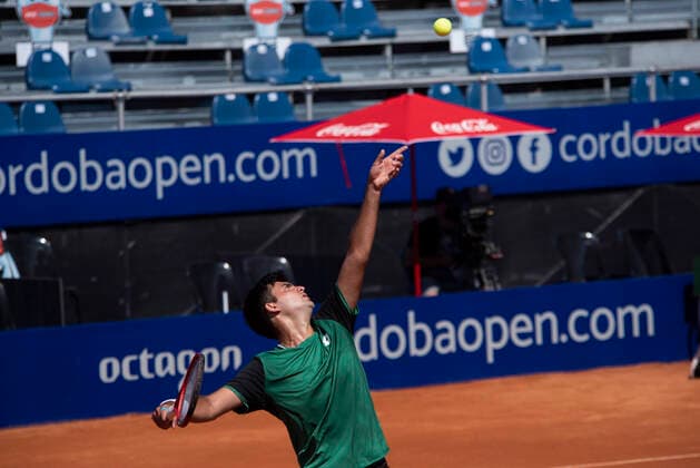 February 24, 2021, Cordoba Capital, Cordoba, Argentina: The player Marcelo Tomas Barrios Vera (265) CHI. Jozef Kovalik (128) SVK beats Marcelo Tomas Barrios Vera (265) CHI 4-6, 6-2, 6-3 and enters the quarterfinals Cordoba Capital Argentina - ZUMAb196 20210224_zip_b196_006 Copyright: xDanielxBustosx