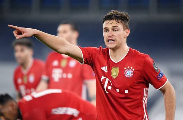FOOTBALL CHAMPIONS LEAGUE SEASON 2020 2021 Round of 16 First leg 23 02 2021 Lazio Roma FC Bayern Muenchen Joshua Kimmich FC Bayern Muenchen