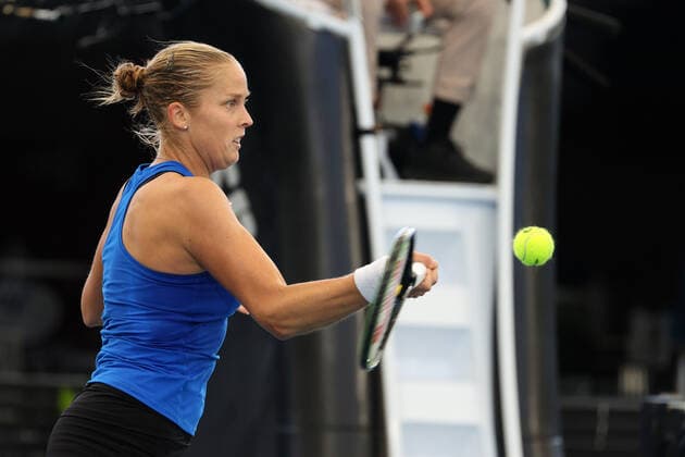 ADELAIDE, AUSTRALIA - FEBRUARY 25: Shelby Rogers of United States plays a shot against Coco Gauff of United States during their singles match on day four of the Adelaide International tennis tournament at Memorial Drive on February 25, 2021 in Adelaide, Australia. (Photo by Peter Mundy Speed Media Icon Sportswire) TENNIS: FEB 25 - Adelaide International Icon210225157