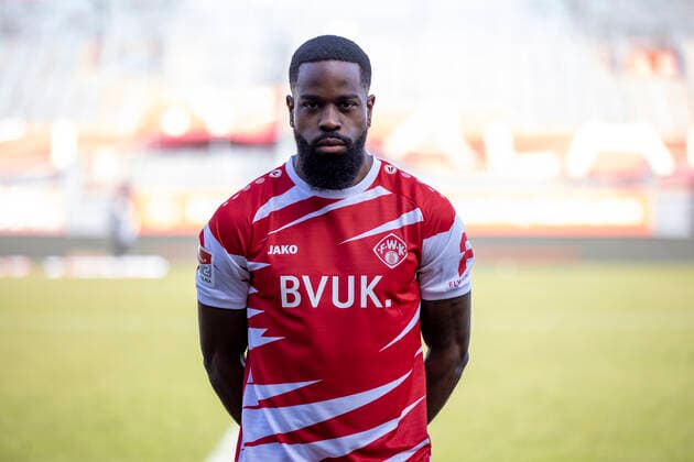 Ridge Munsy, FC Würzburger Kickers, 2 Bundesliga, port date 2020 2021, Copyright: FWK HMBxMedia xHeikoxBecker