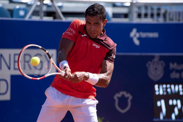 February 25, 2021, Cordoba Capital, Cordoba, Argentina: The tennis player Thiago.Monteiro (74) BRA, goes to the quarterfinals after beating Roberto Carballes Baena (96) ESP in the ATP, Tennis Herren Cordoba Open 6-3, 6-4 Cordoba Capital Argentina - ZUMAb196 20210225_zip_b196_019 Copyright: xDanielxBustosx