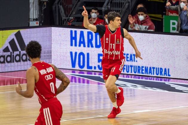 Vladimir Lucic 11 FC Bayern , FC Bayern Basketball vs Maccabi Tel Aviv, EuroLeague, 25 02 2021 Munich Bavaria Germany Copyright: xkolbert-press UlrichxGamelx