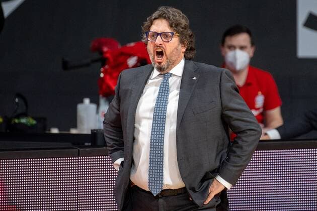 Head Coach Andrea Trinchieri FC Bayern , FC Bayern Basketball vs Maccabi Tel Aviv, EuroLeague, 25 02 2021 Muenchen Bayern Germany Copyright: xkolbert-press UlrichxGamelx