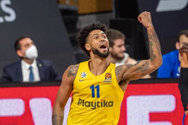 Tyler Dorsey 11 Maccabi Fox Tel Aviv , FC Bayern Basketball vs Maccabi Tel Aviv, EuroLeague, 25 02 2021 Muenchen Bayern Germany Copyright: xkolbert-press UlrichxGamelx