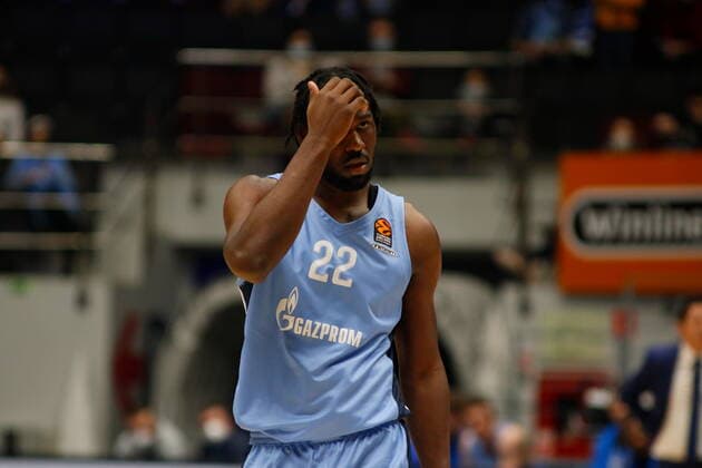 Russian Federation. Saint-Petersburg. Sibur Arena. Basketball. Regular Season, Euroleague 2020-2021, BC Zenit Saint Petersburg - BC Valencia. Player of the Zenit basketball club Alex Poythress (22). MaksimxKonstantinov