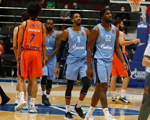 Russian Federation. Saint-Petersburg. Sibur Arena. Basketball. Regular Season, Euroleague 2020-2021, BC Zenit Saint Petersburg - BC Valencia. Player of the Zenit basketball club Austin Hollins (9). MaksimxKonstantinov