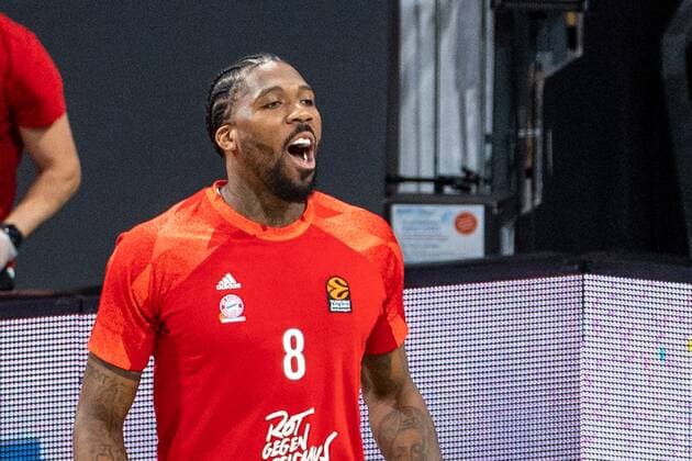 Victory cry of Jalen Reynolds 8 FC Bayern , FC Bayern Basketball vs Maccabi Tel Aviv, EuroLeague, 25 02 2021 Muenchen Bayern Germany Copyright: xkolbert-press UlrichxGamelx