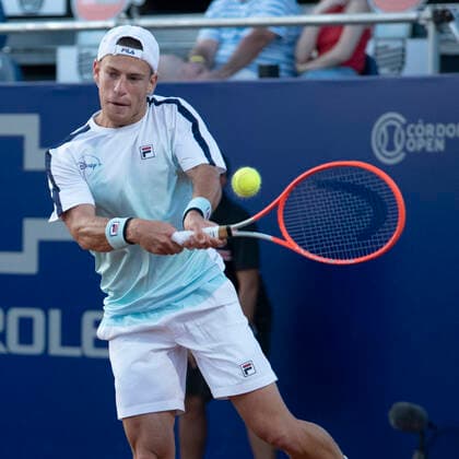 February 25, 2021, Cordoba Capital, Cordoba, Argentina: Argentine tennis player Diego Peque Schwartzman (9) ARG. Diego Schwartzman (9) ARG defeated Marco Cecchinato (87) ITA, 6-2, 6-2, in their match for the second round of the ATP, Tennis Herren 250 from CoÂ³rdoba. Cordoba Capital Argentina - ZUMAb196 20210225_zip_b196_053 Copyright: xDanielxBustosx