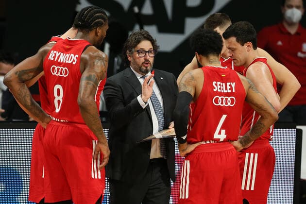 Coach Andrea Trinchieri FCBB FC Bayern Basketball vs Maccabi Playtika Tel Aviv, Basketball, EuroLeague, Matchday 26, 2020 2021, 25 02 2021, FC Bayern Basketball vs Maccabi Playtika Tel Aviv, Basketball, EuroLeague, Matchday 26, 2020 2021, 25 02 2021, Munich. Copyright: xMarcelxEngelbrechtx Eibner-Pressefotox EP_met