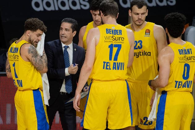 Tel Avivs head coach Ioannis SFAIROPOULOS Basketball, FC Bayern Tel Aviv, Euroleague, 2020 2021 season, on 25 2 2021 in Munich, A U D I D O M E, Germany Source Copyright Credit Oryk HAIST x1DX34911x