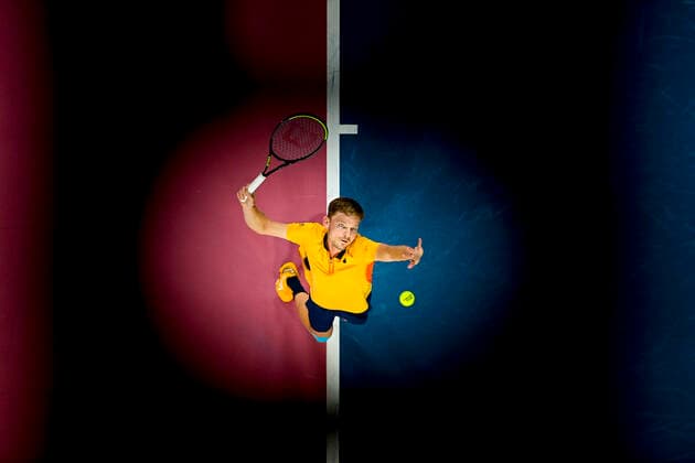 David Goffin (Bel) TENNIS : Open Sud de France 2021 - Montpellier - 26 02 2021 JBAutissier Panoramic 