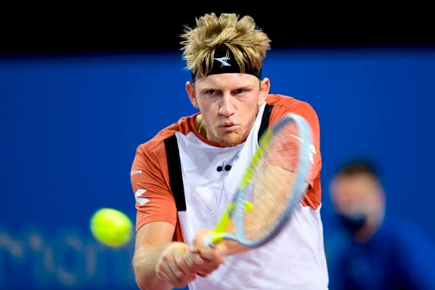 Alejandro Davidovich Fokina (Esp) TENNIS : Open Sud de France 2021 - Montpellier - 26 02 2021 JBAutissier Panoramic 