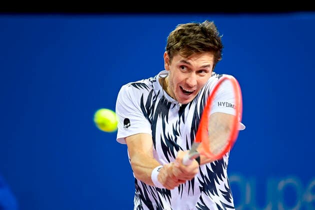 Egor Gerasimov (Blr) TENNIS : Open Sud de France 2021 - Montpellier - 26 02 2021 JBAutissier Panoramic 